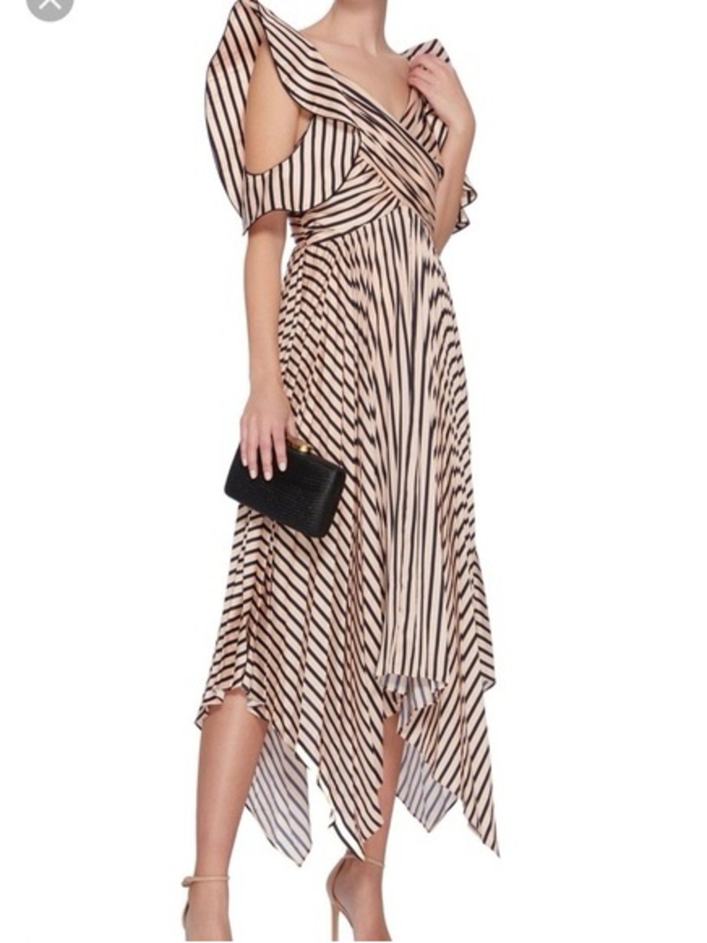 Self-Portrait Asymmetric Midi Dress